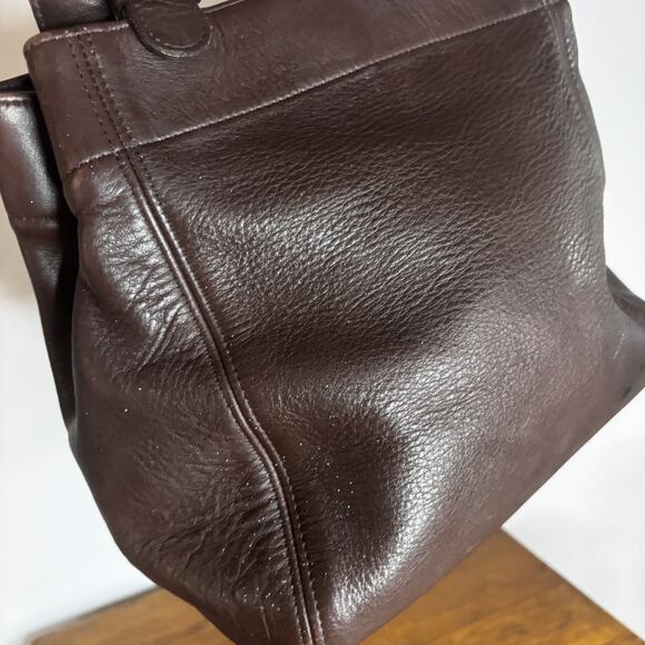 Vintage Coach 4157 Brown Leather Tote Shoulder Bag 2WAY Used Authentic Purse - Picture 8 of 16